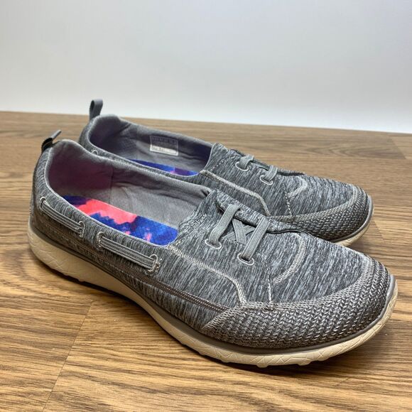 Skechers Microburst Topnotch Shoes Womens 11 Gray  Memory Foam Comfort Slip On - Picture 1 of 9